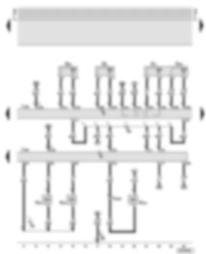 Wiring Diagram  AUDI A8 2001 - Diesel direct injection system control unit - diesel direct injection system control unit 2 - coolant temperature senders - injectors for cylinders 2 and 4