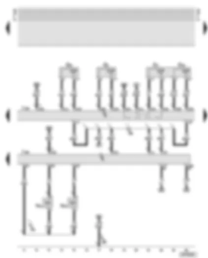 Wiring Diagram  AUDI A8 2002 - Diesel direct injection system control unit - diesel direct injection system control unit 2 - coolant temperature senders - injectors for cylinders 2 and 4