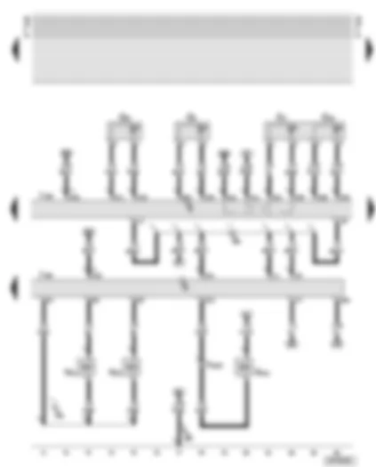 Wiring Diagram  AUDI A8 2000 - Diesel direct injection system control unit - diesel direct injection system control unit 2 - coolant temperature senders - injectors for cylinder 2