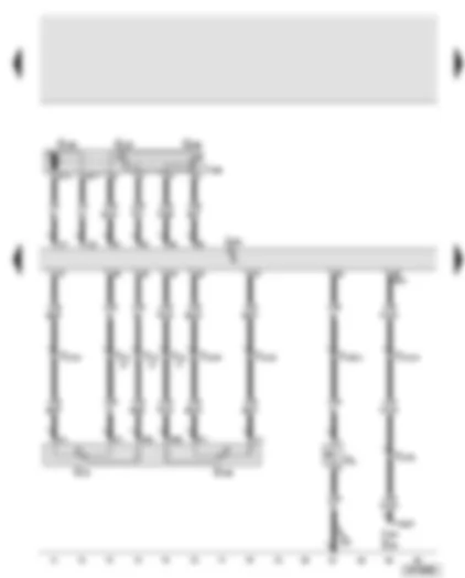 Wiring Diagram  AUDI A8 2003 - Engine control unit - throttle valve module - accelerator pedal position senders - kick-down switch