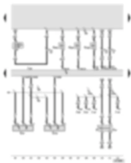 Wiring Diagram  AUDI A8 2010 - Engine control unit - inlet camshaft control valve 1 - Hall sender - brake light switch - torque rod valve