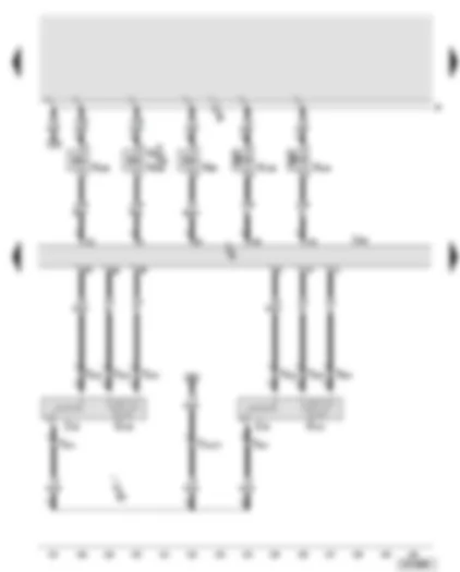 Wiring Diagram  AUDI A8 2003 - Engine control unit - intake manifold change-over valve - intake manifold change-over valve 2 - variable intake manifold change-over valve - activated charcoal filter system solenoid valve 1 (pulsed) - electro/hydraulic engine mounting solenoid valve - left - l