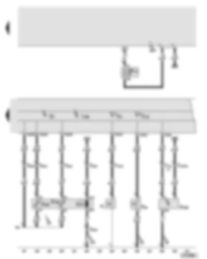 Wiring Diagram  AUDI A8 2003 - Control unit with display in dash panel insert - fuel gauge - fuel pump - fuel gauge senders - oil pressure warning lamp