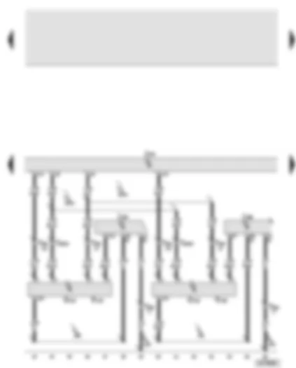 Wiring Diagram  AUDI A8 2004 - Entry and start authorisation control unit - front passenger door exterior handle touch sensor - front passenger side aerial - door control unit