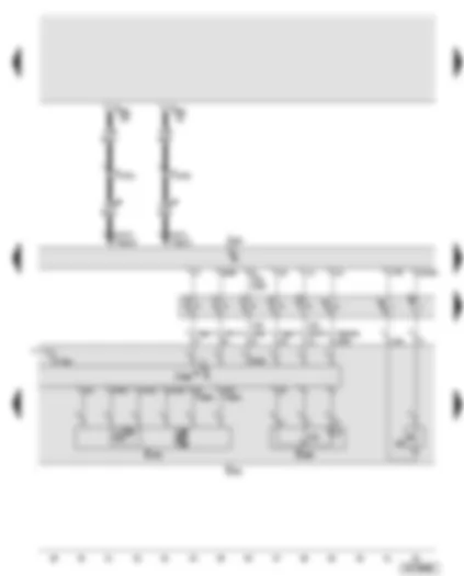 Wiring Diagram  AUDI A8 2003 - Steering column electronics control unit - operating unit in steering wheel - horn plate