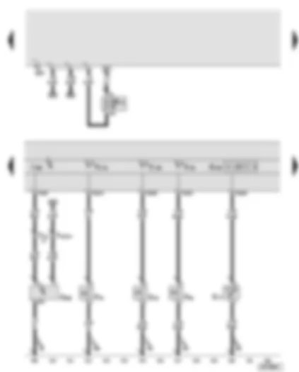 Wiring Diagram  AUDI A8 2003 - Control unit with display in dash panel insert - oil level thermo sender - brake fluid level warning contact - windscreen washer fluid level sender - coolant shortage indicator switch - ambient temperature sensor