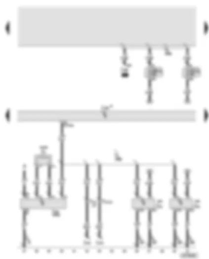 Wiring Diagram  AUDI A8 2003 - Climatronic control unit - heated windscreen - heated windscreen control unit - rear left and right footwell heater element