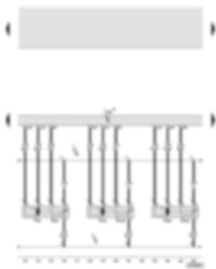 Wiring Diagram  AUDI A8 2003 - Climatronic control unit - temperature flap control motor - central vents control motor - rear left vent warm/cold flap control motor