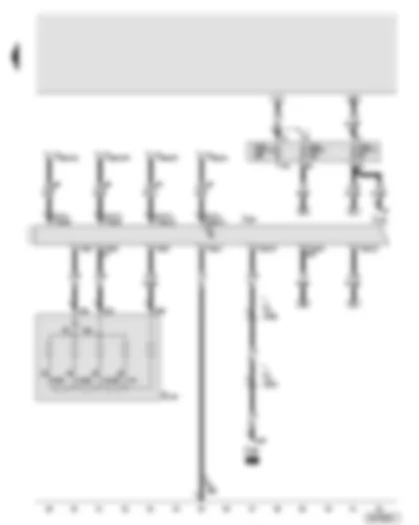 Wiring Diagram  AUDI A8 2005 - Steering column electronics control unit - steering column adjustment switch