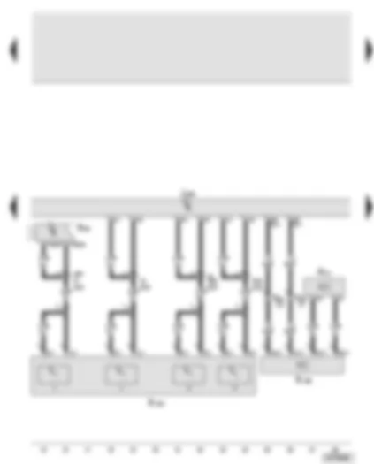 Wiring Diagram  AUDI A8 2003 - Digital sound package control unit - microphone unit in front roof module - rear left mid-range/bass loudspeaker - rear left treble loudspeaker