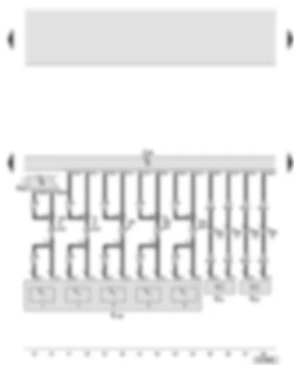Wiring Diagram  AUDI A8 2003 - Digital sound package control unit - microphone unit in front roof module - front left and front right bass loudspeaker