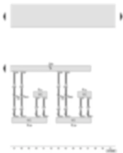 Wiring Diagram  AUDI A8 2003 - Digital sound package control unit - rear left and rear right mid-range/bass loudspeaker - rear left and rear right treble loudspeaker
