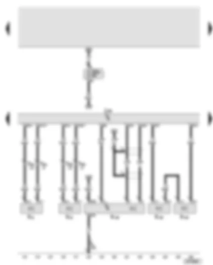 Wiring Diagram  AUDI A8 2003 - Digital sound package control unit - front left and front right bass loudspeaker - loudspeaker in rear shelf - subwoofer