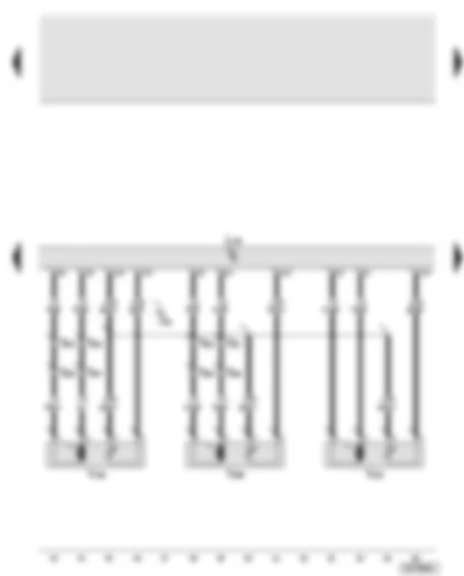 Wiring Diagram  AUDI A8 2003 - Seat adjustment with memory control unit - seat height adjustment motor (driver’s seat) - seat longitudinal adjustment motor - seat rake adjustment motor (driver’s seat)