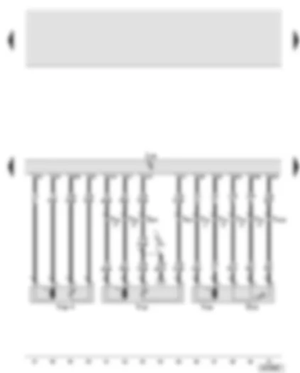 Wiring Diagram  AUDI A8 2003 - Seat adjustment with memory control unit - head restraint adjustment motor (driver’s seat) - seat belt height adjustment motor - seat depth adjustment motor (driver)