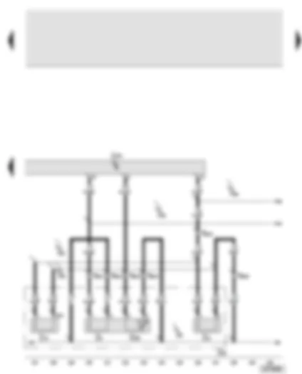 Wiring Diagram  AUDI A8 2003 - Driver’s seat ventilation control unit - heated driver’s seat cushion - driver’s seat lateral support heater - driver’s seat temperature sensor
