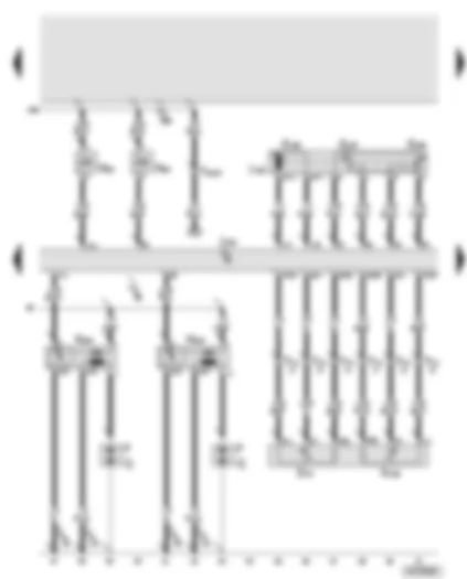 Wiring Diagram  AUDI A8 2003 - Engine control unit - injectors for cylinders 5 and 6 - ignition coils for cylinders 5 and 6 - throttle valve module - accelerator pedal position senders