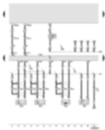 Wiring Diagram  AUDI A8 2003 - Engine control unit - knock sensor 1 - knock sensor 2 - engine speed sender