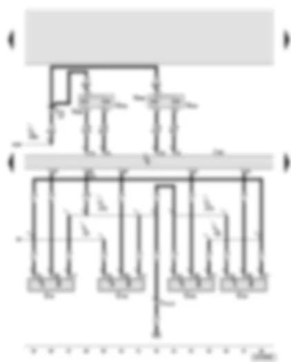 Wiring Diagram  AUDI A8 2004 - Engine control unit - Hall senders - camshaft timing adjustment valves