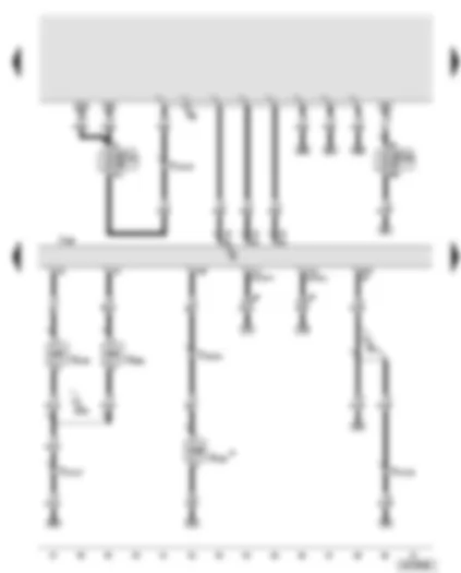 Wiring Diagram  AUDI A8 2003 - Diesel direct injection system control unit - fuel pressure regulating valve - water spray protection flap valve in intake manifold - fuel metering valve