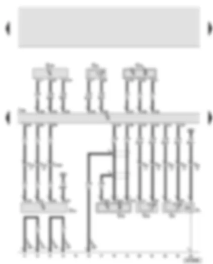 Wiring Diagram  AUDI A8 2003 - Diesel direct injection system control unit - coolant temperature sender - oil temperature sender - fuel temperature sender - air mass meter - engine speed sender - Hall sender - fuel pressure sender - oil pressure switch