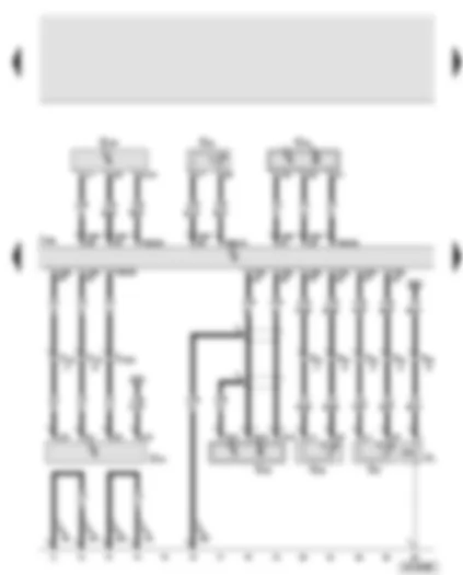 Wiring Diagram  AUDI A8 2005 - Diesel direct injection system control unit - coolant temperature sender - oil temperature sender - fuel temperature sender - air mass meter - engine speed sender - Hall sender - fuel pressure sender - oil pressure switch