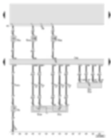 Wiring Diagram  AUDI A8 2003 - Diesel direct injection system control unit - exhaust gas recirculation valve - kick-down switch - accelerator pedal position senders - right electro/hydraulic engine mounting solenoid valve - torque rod valve - charge air pressure sender - intake air temperatur