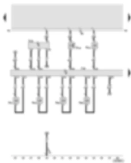 Wiring Diagram  AUDI A8 2003 - Diesel direct injection system control unit 2 - injectors 2 - 3 - 5 and 8 - exhaust gas recirculation valve -2- - left electro/hydraulic engine mounting solenoid valve - intake manifold flap 2 motor