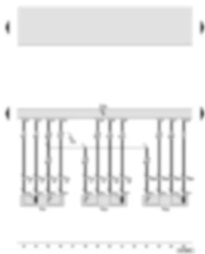 Wiring Diagram  AUDI A8 2003 - Rear seat adjustment with memory control unit - rear left seat longitudinal adjustment motor - rear left seat rake adjustment motor - upper backrest adjustment motor