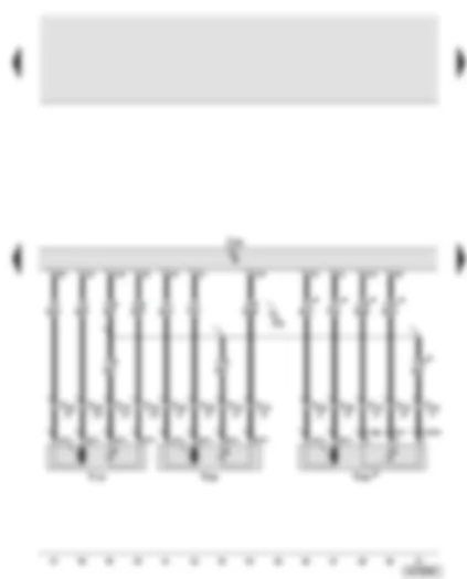 Wiring Diagram  AUDI A8 2003 - Rear seat adjustment with memory control unit - rear left seat lumbar support longitudinal adjustment motor - rear left seat lumbar support height adjustment motor