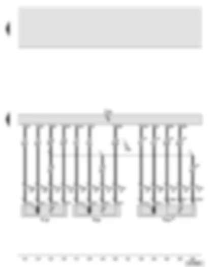 Wiring Diagram  AUDI A8 2003 - Rear seat adjustment with memory control unit - rear right seat lumbar support longitudinal adjustment motor - rear right seat lumbar support height adjustment motor