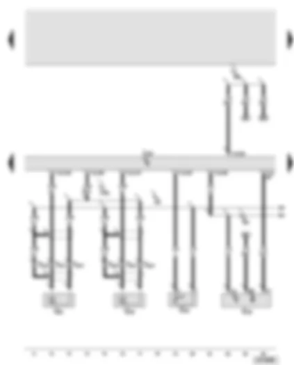 Wiring Diagram  AUDI A8 2004 - Engine control unit - knock sensor 1 - knock sensor 2 - coolant temperature display sender - engine speed sender