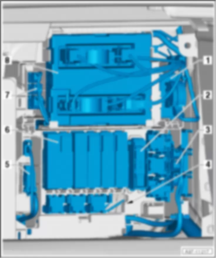 AUDI A8 2013 Блоки управления в багажном отсеке справа, до 2013 модельного года