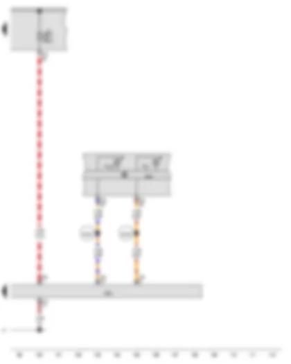 Wiring Diagram  AUDI Q3 2014 - Control unit in dash panel insert - Data bus diagnostic interface - ABS warning lamp - ESP and TCS warning lamp