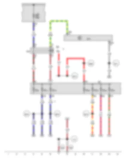 Wiring Diagram  AUDI Q3 2013 - Terminal 15 voltage supply relay