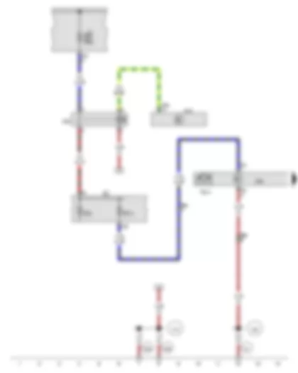 Wiring Diagram  AUDI Q3 2014 - Terminal 15 voltage supply relay - All-wheel drive control unit - Onboard supply control unit - Coupling opening control valve