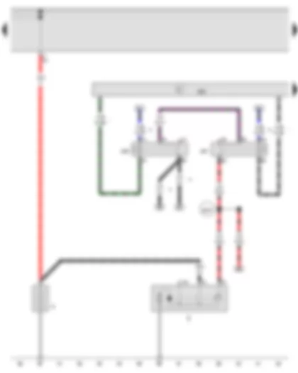 Wiring Diagram  AUDI Q3 2012 - Battery - Starter - Engine control unit - Starter relay 1 - Starter relay 2