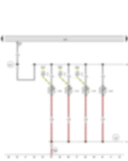 Wiring Diagram  AUDI Q3 2012 - Storage compartment illumination bulb - Left drinks holder illumination bulb - Right drinks holder illumination bulb - Rear vent illumination bulb