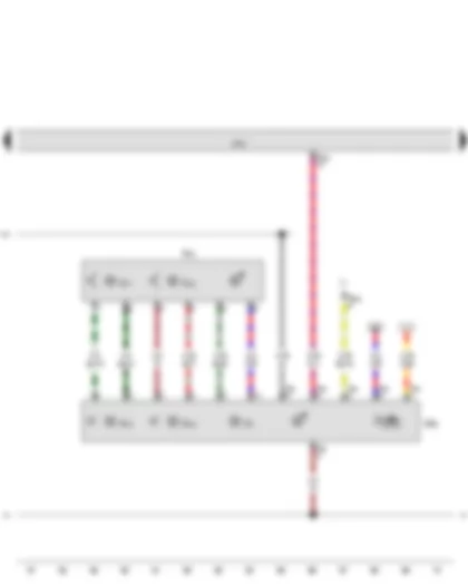 Wiring Diagram  AUDI Q3 2012 - Front roof module - Rear interior light