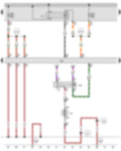 Wiring Diagram  AUDI Q3 2013 - Main relay - Additional coolant pump relay - Engine control unit