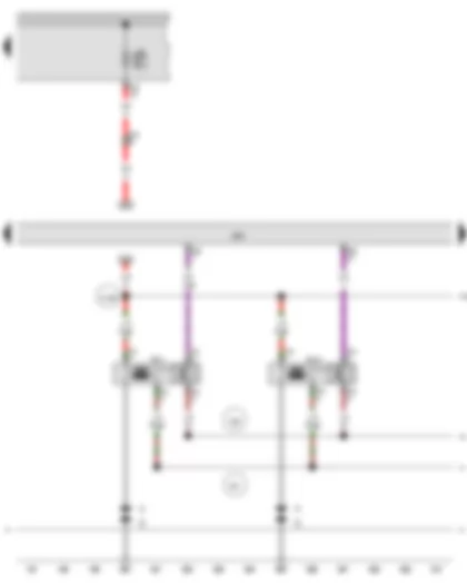 Wiring Diagram  AUDI Q3 2013 - Engine control unit - Ignition coil 1 with output stage - Ignition coil 2 with output stage