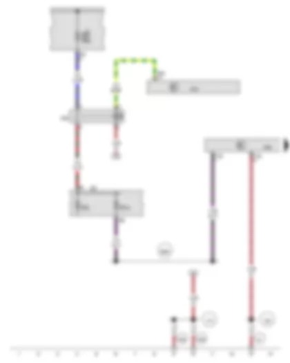 Wiring Diagram  AUDI Q3 2015 - Terminal 15 voltage supply relay - Parking aid control unit