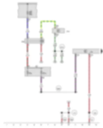 Wiring Diagram  AUDI Q3 2013 - Terminal 15 voltage supply relay - Park assist steering control unit