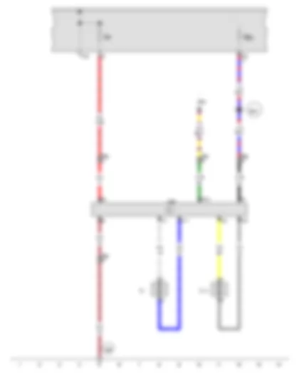 Wiring Diagram  AUDI Q3 2012 - Radiator fan control unit - Radiator fan - Radiator fan 2