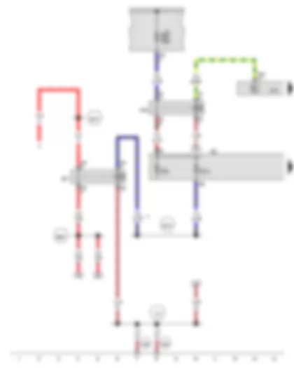 Wiring Diagram  AUDI Q3 2013 - Terminal 15 voltage supply relay - Relay for power sockets
