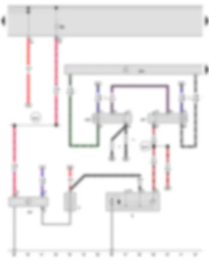 Wiring Diagram  AUDI Q3 2012 - Battery - Starter - Engine control unit - Starter relay 1 - Starter relay 2