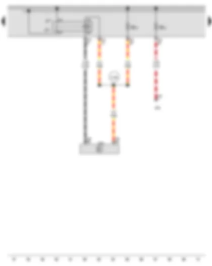 Wiring Diagram  AUDI Q3 2012 - Main relay - Terminal 30 voltage supply relay - Fuse 10 on fuse holder B - Fuse 12 on fuse holder B