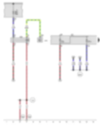 Wiring Diagram  AUDI Q3 2014 - Terminal 15 voltage supply relay - Onboard supply control unit