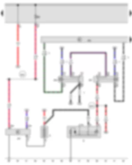 Wiring Diagram  AUDI Q3 2014 - Battery - Starter - Engine control unit - Starter relay 1 - Starter relay 2
