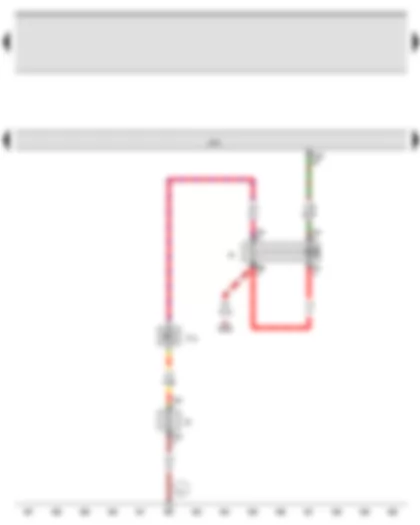 Wiring Diagram  AUDI Q3 2014 - Heated rear window relay - Onboard supply control unit - Heated rear window
